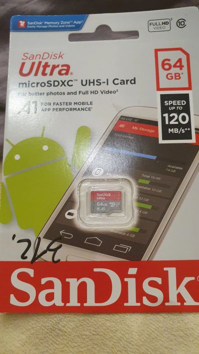 Лот: 19846451. Фото: 1. Карта памяти MicroSD SanDisk Ultra... Карты памяти