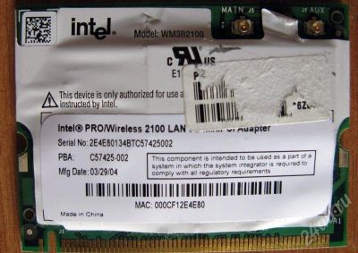 Лот: 486636. Фото: 1. сетевой адаптер Intel Pro / Wireless... Другое (комплектующие)
