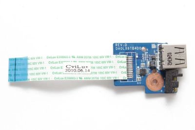 Лот: 13487246. Фото: 1. Плата usb ноутбука HP dv6 dv6-3000... Платы расширения, контроллеры, доп. порты