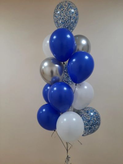 Лот: 17143385. Фото: 1. Сет blue&silver. Шары. Фонтан... Воздушные шары