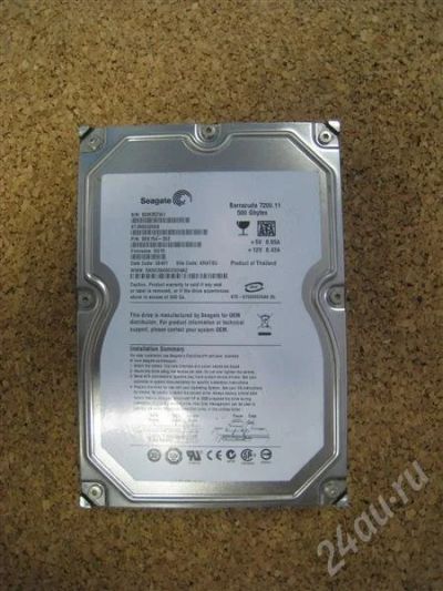 Лот: 334046. Фото: 1. Seagate ST3500320AS, Barracuda... Жёсткие диски (HDD)