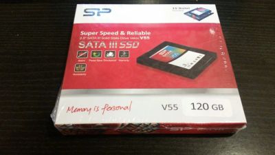 Лот: 10316520. Фото: 1. SSD SP v55 120Gb новый в упаковке. SSD-накопители