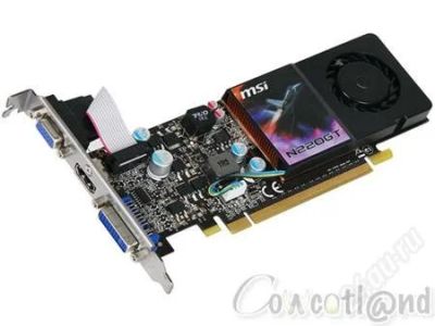 Лот: 2506004. Фото: 1. MSI Nvidia GeForce GT 220 low... Видеокарты