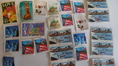 Лот: 4155155. Фото: 1. Куча марок США с рубля!. Марки