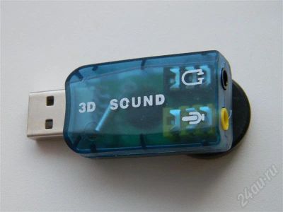 Лот: 383287. Фото: 1. Внешняя 3D звуковая карта USB... Звуковые карты