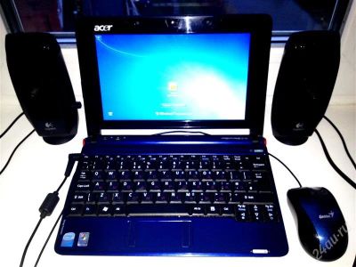 Лот: 2197892. Фото: 1. нетбук acer aspire one zg5 blue... Ноутбуки