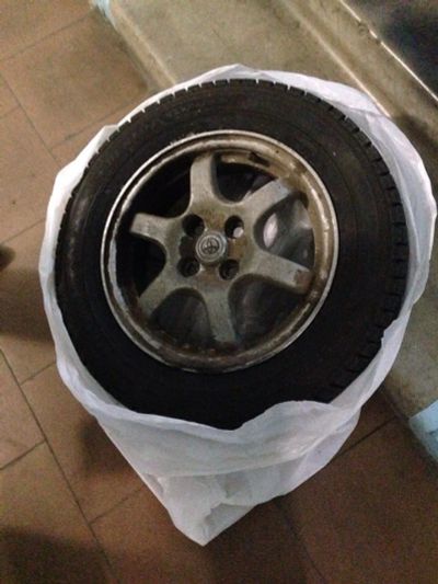 Лот: 4768777. Фото: 1. японские диски Toyota на зиме... Шины на дисках