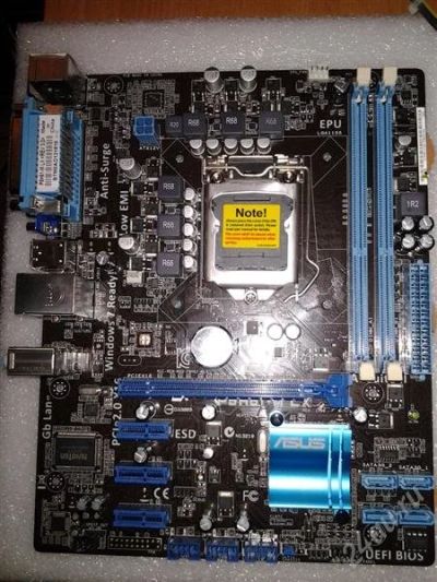 Лот: 2230942. Фото: 1. Материнская плата ASUS P8H61-M... Материнские платы