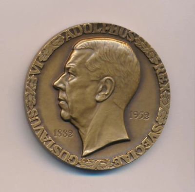 Лот: 19706792. Фото: 1. Швеция 1952 Медаль Густав VI Адольф... Памятные медали