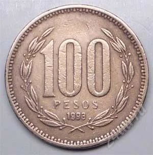 Лот: 1583126. Фото: 1. Чили. 100 песо 1993г. Америка