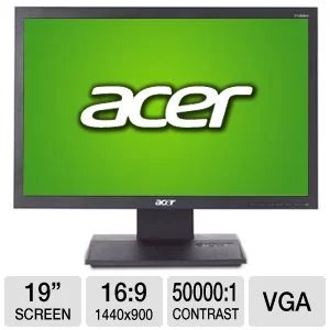 Лот: 5344176. Фото: 1. LCD 19" монитор ACER V193W. ЖК-мониторы