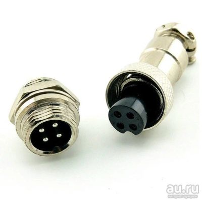 Лот: 13398840. Фото: 1. Авиационный разъём GX16 4Pin. Разъёмы