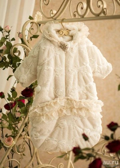 Лот: 10164296. Фото: 1. Меховой комбинезон и шапочка на... Комплекты, конверты на выписку