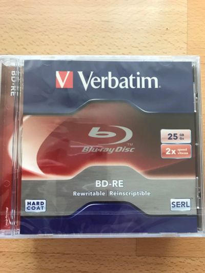 Лот: 9276626. Фото: 1. BD-RE Disc Verbatim 25Gb 2x -... CD, DVD, BluRay