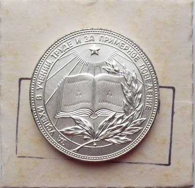 Лот: 4786777. Фото: 1. Школьная серебряная медаль РСФСР. Другое (значки, медали, жетоны)