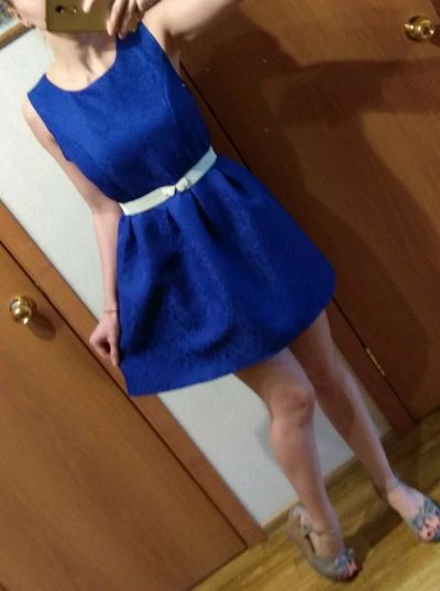 Лот: 11413185. Фото: 1. Новое синее платье р 42-44. Платья
