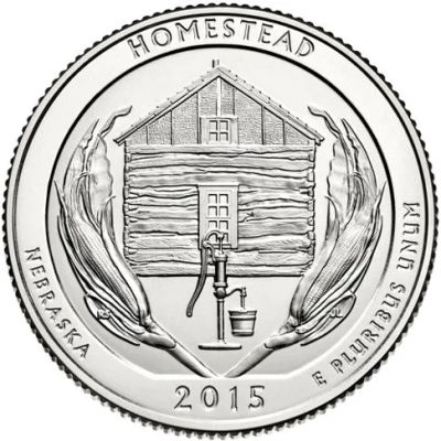 Лот: 5149324. Фото: 1. США, 25 центов, 2014 г. 26-й Национальный... Америка