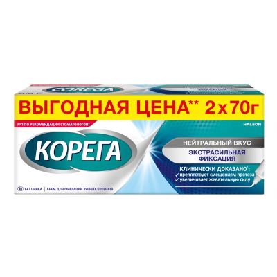 Лот: 25729284. Фото: 1. Корега крем для фиксации зубных... Лекарства
