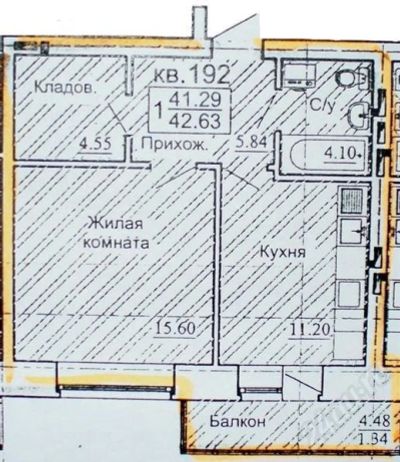 Лот: 211468. Фото: 1. 1-комн. в кирпичном доме, Молокова... Квартиры, студии