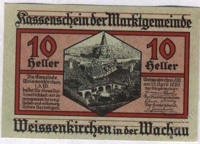 Лот: 1414857. Фото: 1. Австрия. Нотгельд. 10 геллер 1920г... Германия и Австрия