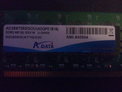 Лот: 12536467. Фото: 1. Оперативная память DDR2 2Gb A-data... Оперативная память
