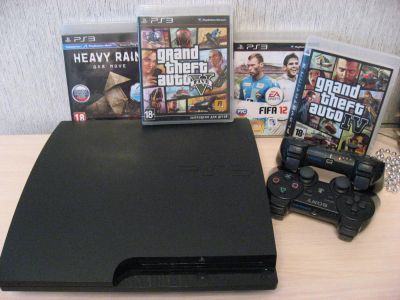 Лот: 6939520. Фото: 1. Playstation 3 Slim. Игровые приставки, консоли