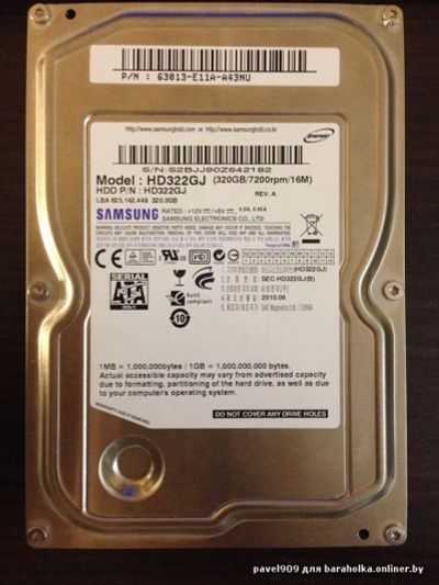 Лот: 6099931. Фото: 1. Samsung HD322GJ. Жёсткие диски (HDD)