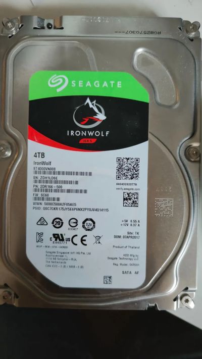 Лот: 22170043. Фото: 1. неисправный hdd 4 tb seagate Ironwolf. Жёсткие диски (HDD)