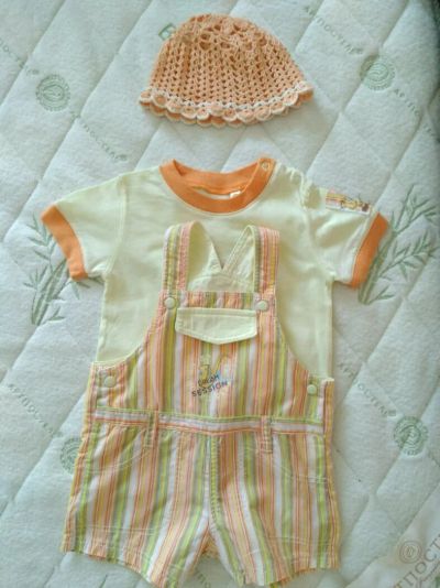 Лот: 11585753. Фото: 1. Комплект детский летний 3 мес. Костюмы, пиджаки, комбинезоны