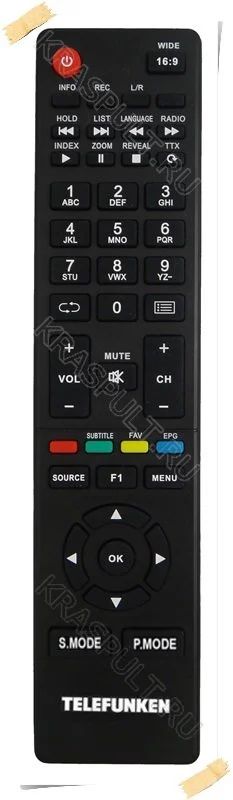 Лот: 15905810. Фото: 1. Пульт TELEFUNKEN TF-LED24S33T2... Пульты ДУ