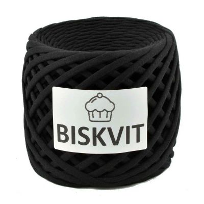 Лот: 12677137. Фото: 1. Трикотажная пряжа Biskvit Блэк. Ткани, нитки, пряжа