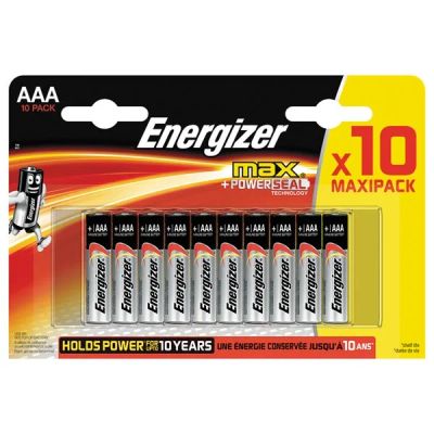 Лот: 11152315. Фото: 1. Energizer MAX AAA-LR03 10 шт. Батарейки, аккумуляторы, элементы питания