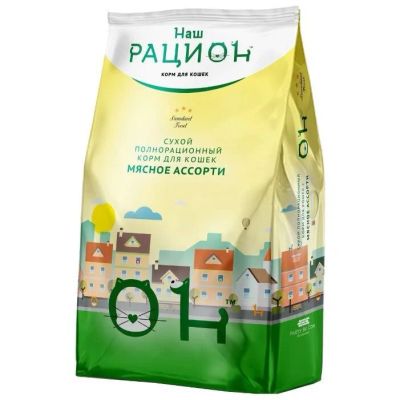 Лот: 13951394. Фото: 1. Наш Рацион Мясное ассорти 1,5кг... Корма