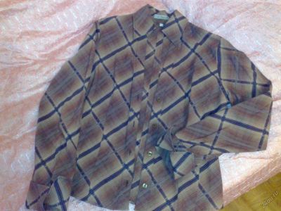 Лот: 5689436. Фото: 1. Блуза в клетку 44. Блузы, рубашки, водолазки