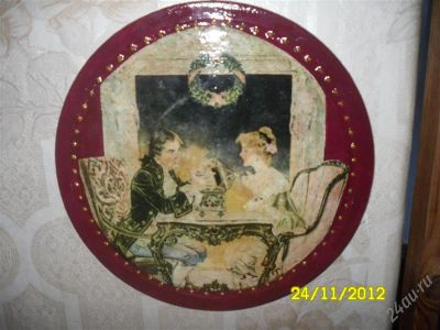 Лот: 2296405. Фото: 1. Доска разделочная,дерево,d 23... Столовые приборы, ножи