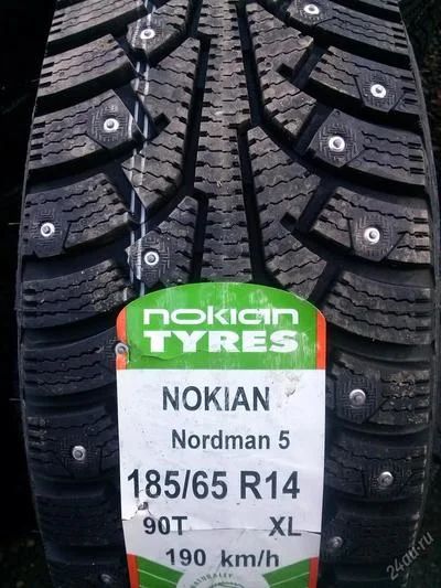 Лот: 4504309. Фото: 1. 185 65r14 Nokian Nordman-5 Новые... Шины