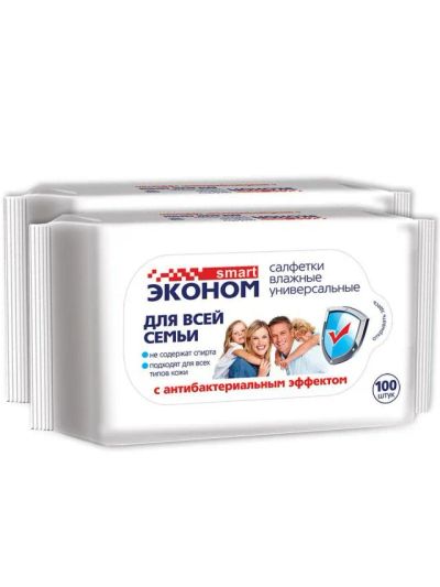 Лот: 12906578. Фото: 1. Салфетки влажные Smart №120 эконом... Средства личной гигиены 
