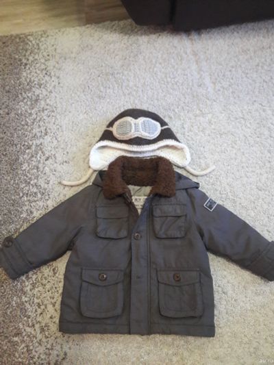 Лот: 14817401. Фото: 1. Куртка Zara Baby (86 cм)+ шапка. Верхняя одежда