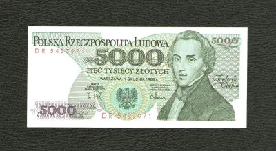 Лот: 10635100. Фото: 1. 5000 злотых 1988 года. Польша... Европа