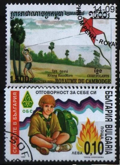 Лот: 7089467. Фото: 1. Болгария 1999г Камбоджа 2001г... Марки