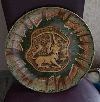 Лот: 7900191. Фото: 1. Керамическая тарелка на стену... Другое (картины, панно)