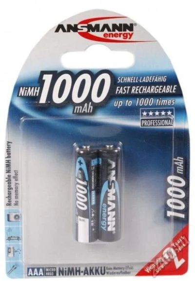 Лот: 5542274. Фото: 1. Аккумулятор AAA Ansmann 1000 mAh... Батарейки, аккумуляторы, элементы питания