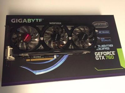 Лот: 8814246. Фото: 1. GeForce GTX 760 [GV-N760OC-2GD... Видеокарты