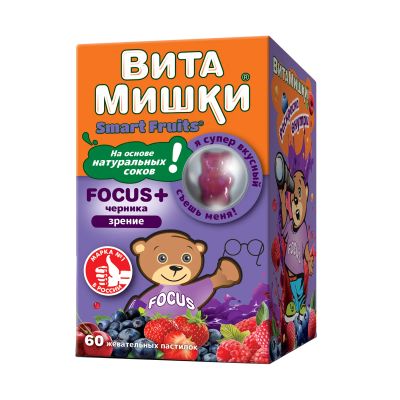 Лот: 24845860. Фото: 1. Витамишки Фокус+черника паст жев... Лекарства