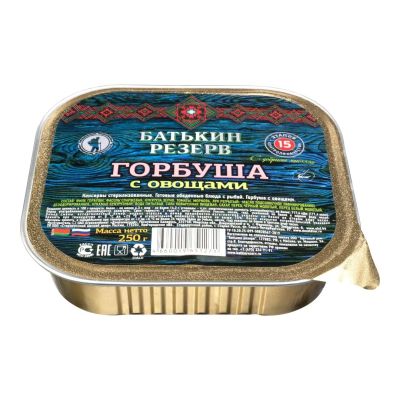 Лот: 17680599. Фото: 1. Горбуша с овощами, 250 г (Беларусь... Консервы
