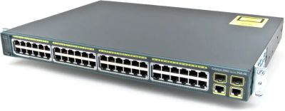 Лот: 25745570. Фото: 1. Коммутатор Cisco WS-C2960-48PST-S. Коммутаторы