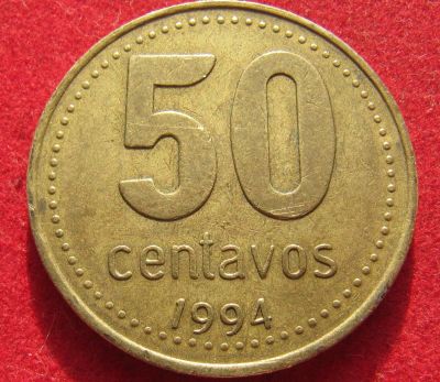 Лот: 18920389. Фото: 1. Аргентина 50 сентаво, 1994 г. Остальные страны