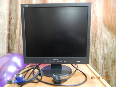 Лот: 4362339. Фото: 1. Монитор 17 TFT Philips black 1280х1024... ЖК-мониторы