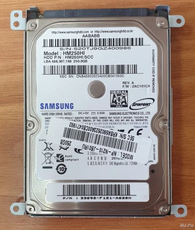 Лот: 18352895. Фото: 1. HDD Жесткий диск Samsung для ноутбука... Жёсткие диски (HDD)