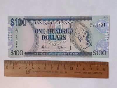 Лот: 25888632. Фото: 1. Гаяна 100 долларов пресс. Европа